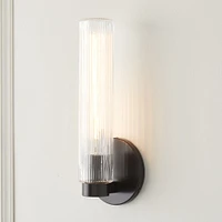 Fluted Glass Indoor/Outdoor Sconce (16