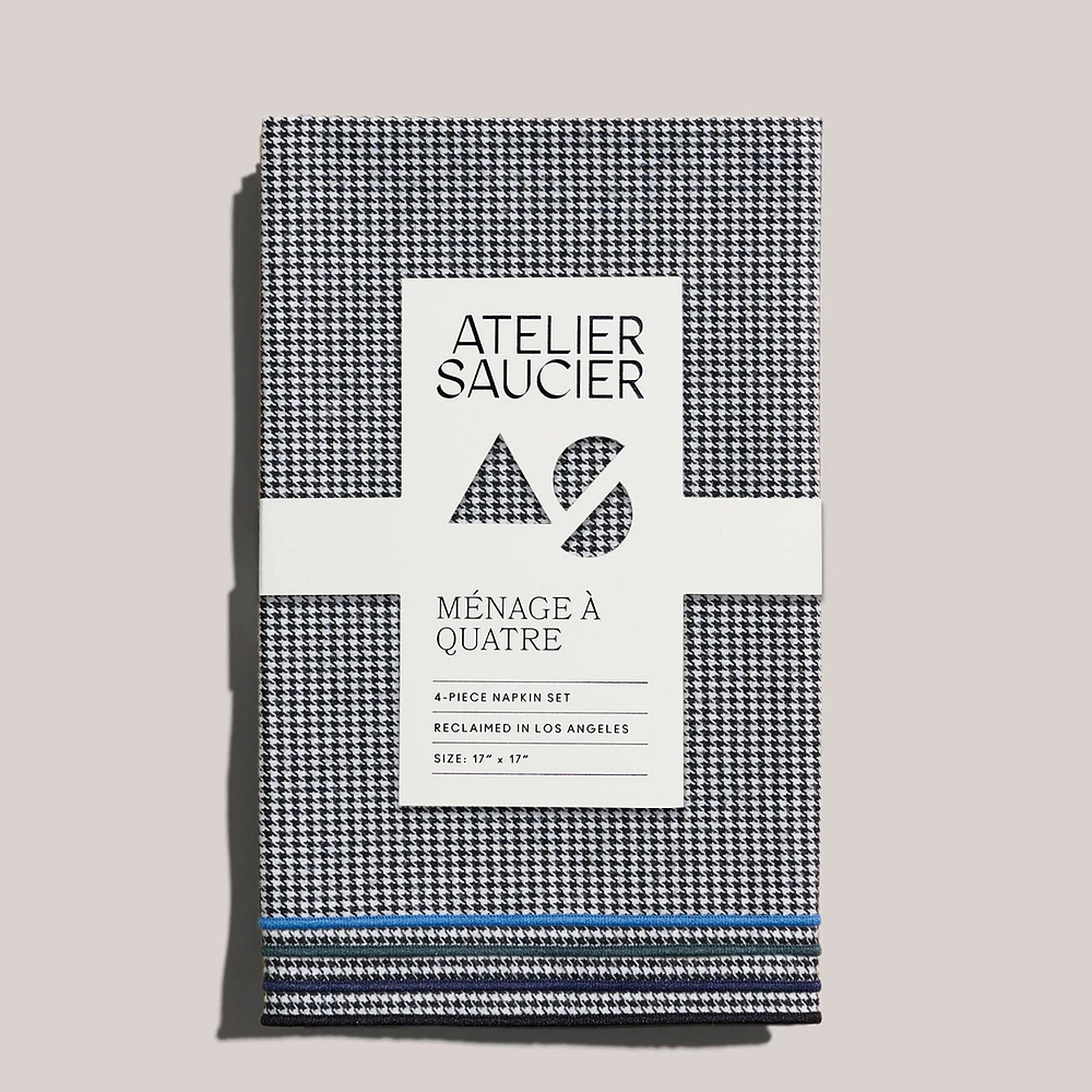 Atelier Saucier Noir Royale Napkins (Set of 4) | West Elm