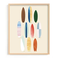 Surfboard Pose Framed Wall Art by Minted for West Elm Kids |