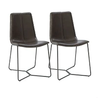 Slope Leather Dining Chair (Set of 2) | West Elm