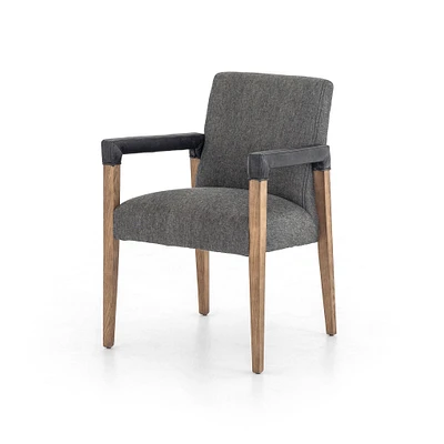 Wrapped-Arm Upholstered Dining Chair | West Elm