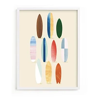 Surfboard Pose Framed Wall Art by Minted for West Elm Kids |