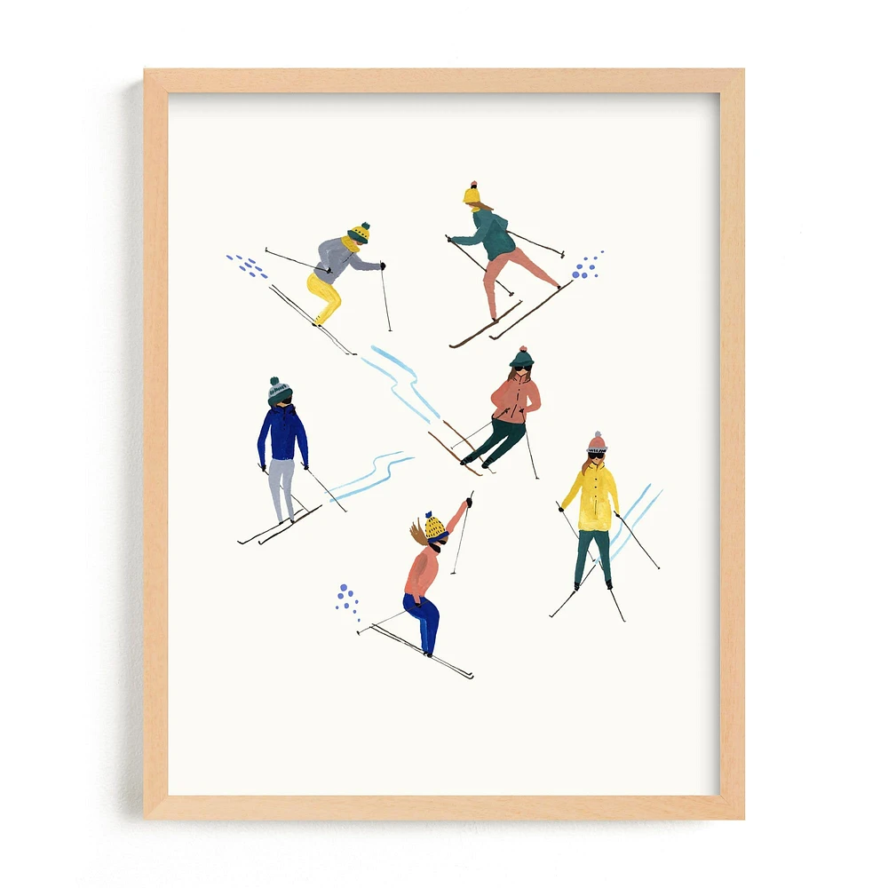 Ski People Framed Wall Art by Minted for West Elm Kids |