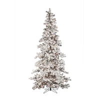 Pre-Lit Faux Heavy Flocked Layered Spruce Tree | West Elm