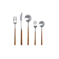 Costa Nova Mito Brushed Flatware (Set of 20) | West Elm