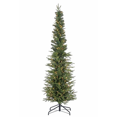 Pre-Lit Faux Natural Cut Narrow Lincoln Pine Tree | West Elm