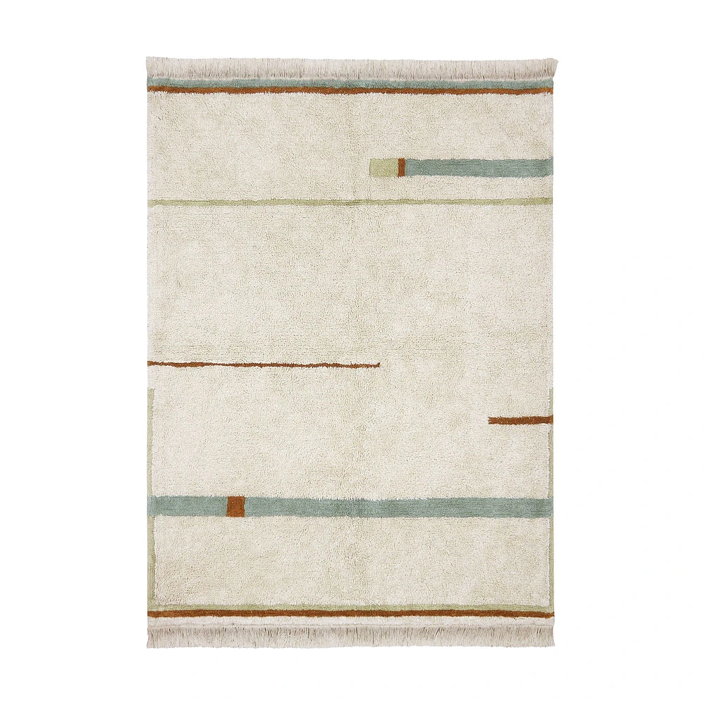 Lanes Washable Cotton Rug | West Elm