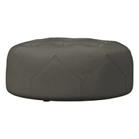 Brighton Leather Ottoman | West Elm