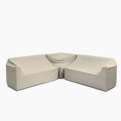 Porto Outdoor 3-Piece L-Shaped Sectional Protective Cover | West Elm