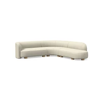 Laurent Leather 3-Piece Bumper Chaise Sectional (111.5") | West Elm