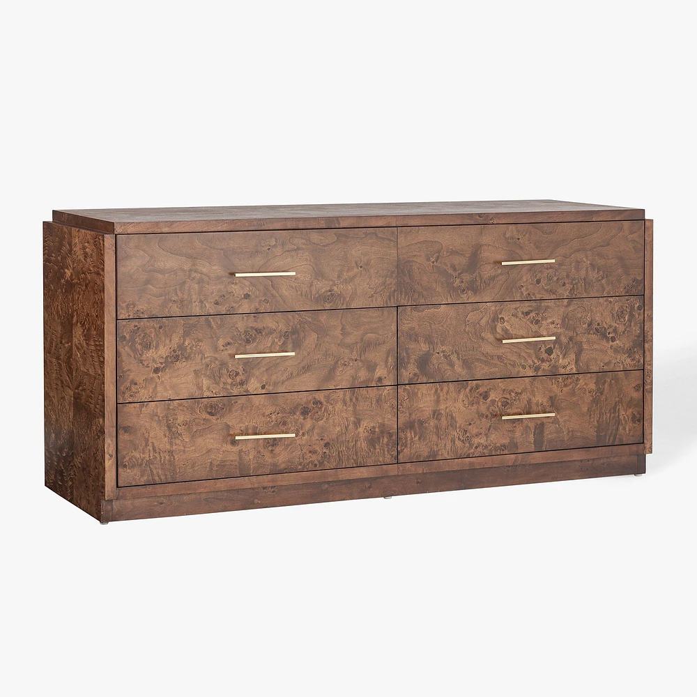 Finlo Burled Wood 6-Drawer Dresser (72") | West Elm
