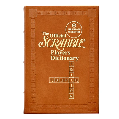 The Official Scrabble Players Dictionary Leather-Bound Book | West Elm