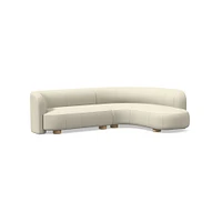 Laurent Leather 2-Piece Wedge Chaise Sectional (111.5") | West Elm