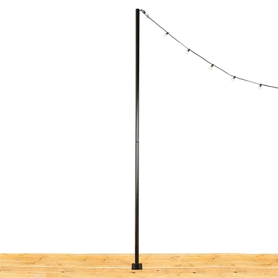 String Light Pole Stands w/ Mounting Plate | West Elm