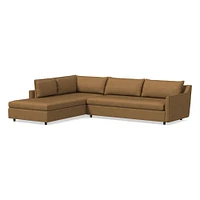 Easton Leather 2 Piece Terminal Chaise Sectional | Sofa With West Elm