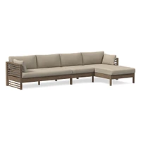 Santa Fe Slatted Outdoor -Piece Chaise Sectional Cushion Covers | West Elm