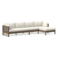 Santa Fe Slatted Outdoor -Piece Chaise Sectional Cushion Covers | West Elm