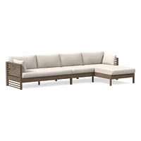 Santa Fe Slatted Outdoor -Piece Chaise Sectional Cushion Covers | West Elm