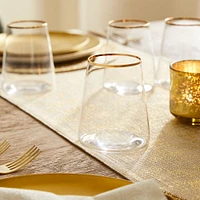 Horizon Lead-Free Crystal Gold-Rimmed Glassware Sets | West Elm