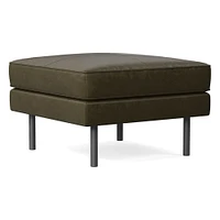 Axel Leather Ottoman | West Elm