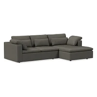 Harmony Modular Leather Piece Chaise Sectional | Sofa With West Elm