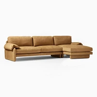 Parry Leather 2-Piece Chaise Sectional (123") | West Elm