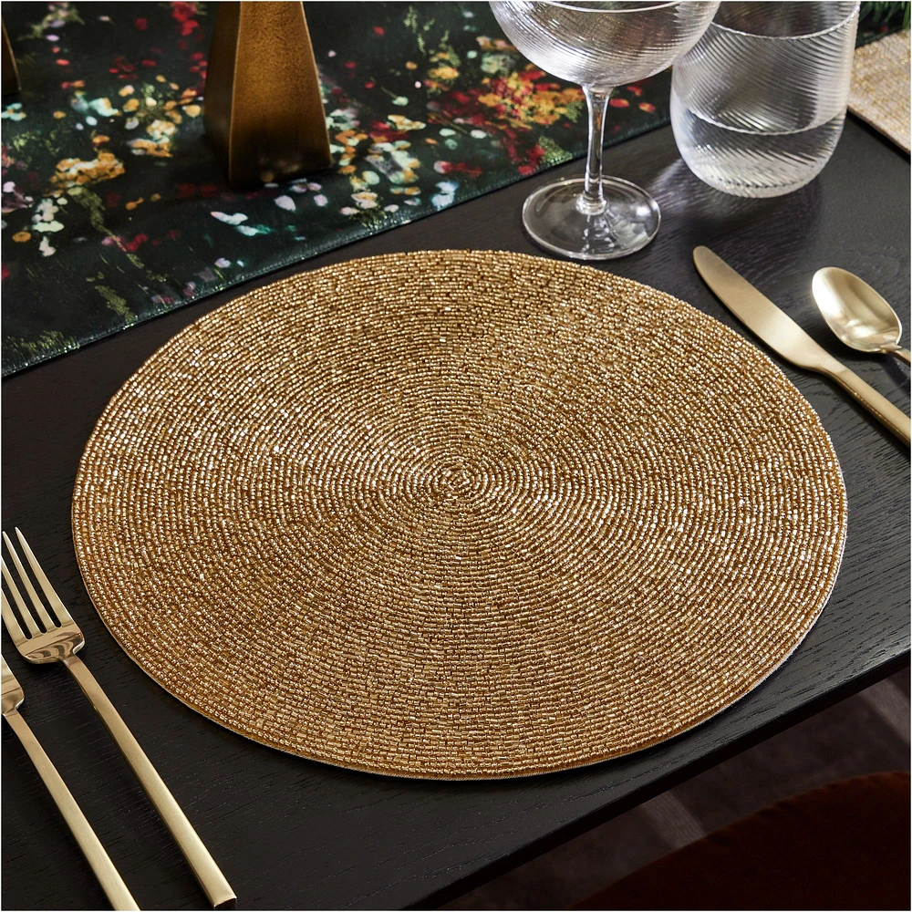 Glass Beaded Linens Placemats | West Elm
