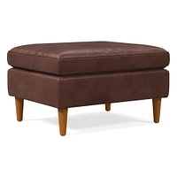 Hamilton Leather Ottoman | West Elm