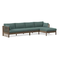 Santa Fe Slatted Outdoor -Piece Chaise Sectional Cushion Covers | West Elm
