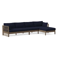 Santa Fe Slatted Outdoor -Piece Chaise Sectional Cushion Covers | West Elm