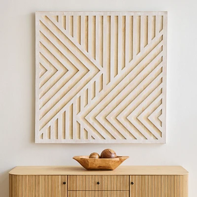 Graphic Wood Geometric Dimensional Wall Art | West Elm