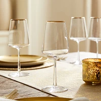 Horizon Lead-Free Crystal Gold-Rimmed Glassware Sets | West Elm