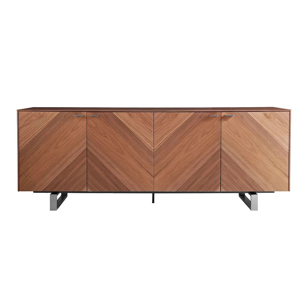 Chevron Walnut Media Console | West Elm