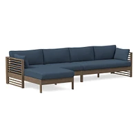 Santa Fe Slatted Outdoor -Piece Chaise Sectional Cushion Covers | West Elm