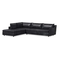 Easton Leather 2 Piece Terminal Chaise Sectional | Sofa With West Elm