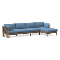 Santa Fe Slatted Outdoor -Piece Chaise Sectional Cushion Covers | West Elm