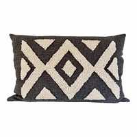 Cotton Tree Punch Needle Ndebele Pillow | West Elm