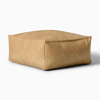 Vegan Leather Lounger Ottoman | West Elm