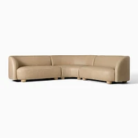 Laurent Leather 3-Piece L-Shaped Wedge Sectional (111.5") | West Elm