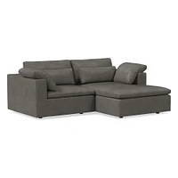Harmony Modular Leather Small 2-Piece Chaise Sectional (86") | West Elm
