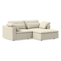 Harmony Modular Leather Small 2-Piece Chaise Sectional (86") | West Elm