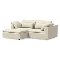 Harmony Modular Leather Small 2-Piece Chaise Sectional (86") | West Elm