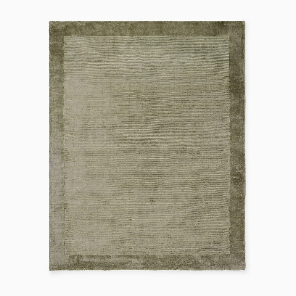 Open Box: TENCEL™ Frame Rug | West Elm