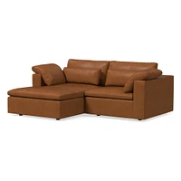 Harmony Modular Leather Small 2-Piece Chaise Sectional (86") | West Elm