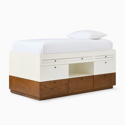 Modern Captain's Bed w/ Desk | West Elm