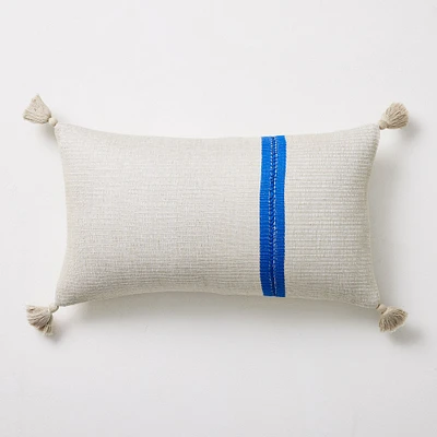 Silk Mono Stripe Lumbar Pillow Cover | West Elm
