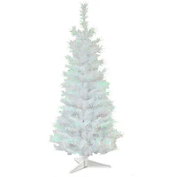 Faux White Iridescent Tinsel Christmas Tree - 3' | West Elm