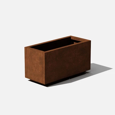 Veradek Corten Steel Indoor/Outdoor Low Planter | West Elm