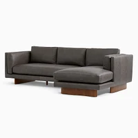 Anton Leather Piece Chaise Sectional Wood Legs | Sofa With West Elm