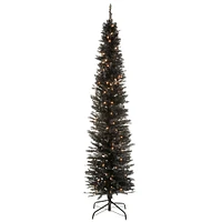 Pre-Lit Faux Black Tinsel Christmas Tree | West Elm